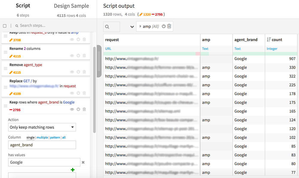 dataiku data science studio filter