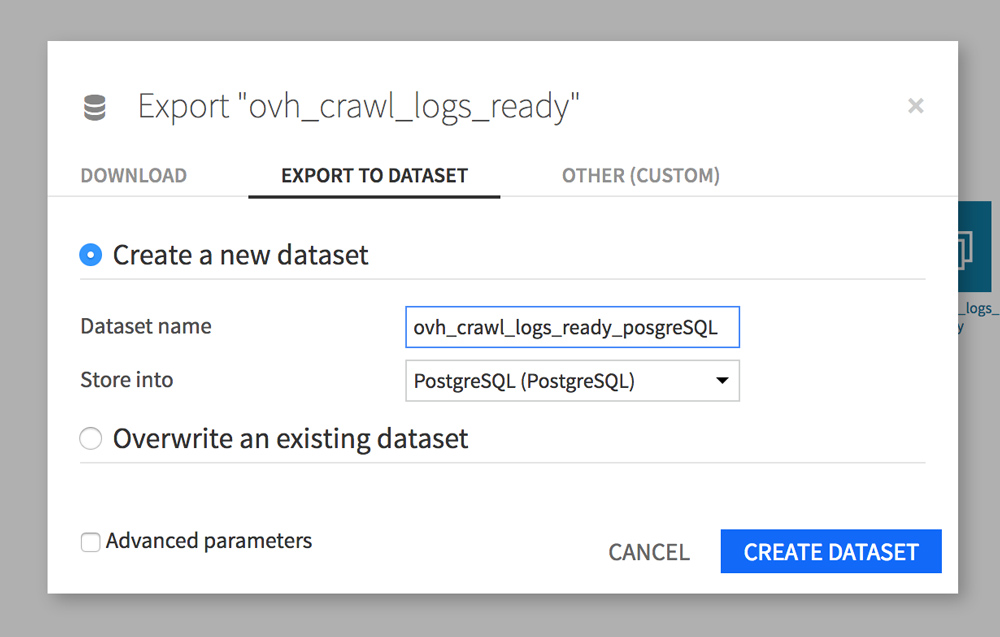 postgresql dataiku dss